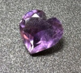 Purple Heart Cut Amethyst Gemstone 2.5Ct