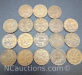 Canadian 1 Cent Pennnys 58 grams