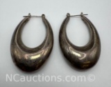 Sterling Silver Dangle Hoop Earrings 7 Grams