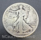 1917-S Walking Liberty 90% Silver Half Dollar Coin 12 Grams