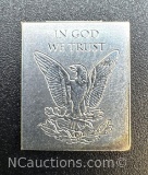 3 Grams In God We Trust .999 Fine Silver Bullion Bar