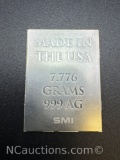 7.7 Gram In God We Trust .999 Fine Silver Bullion Bar
