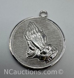 Sterling Silver Praying Hands Pendant 5 Grams