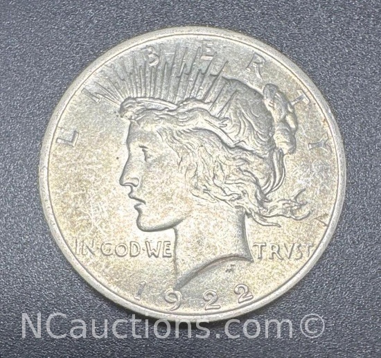 1922 Silver Peace Dollar 90% Silver Coin 26 Grams