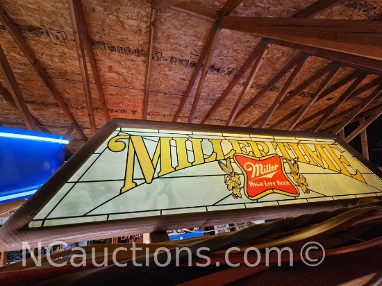 Miller Time Beer Pool Table Bar Light