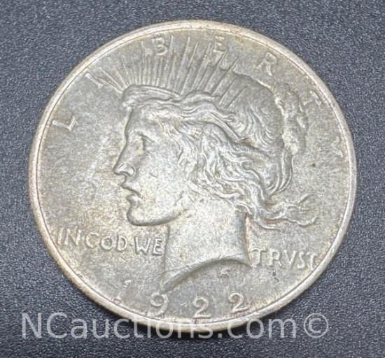1922 Silver Peace Dollar 90% Silver Coin 26 Grams