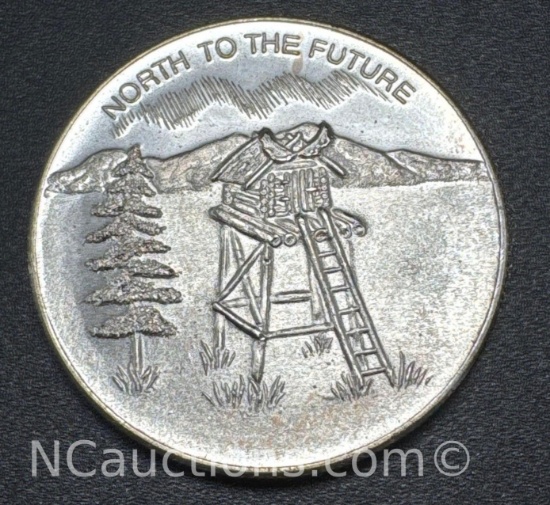 1984 Alaska Anniversary Edition 1 Troy Oz .999 Fine Silver Bullion Coin