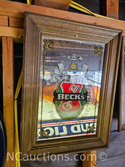Becks German Beer Bar Mirror