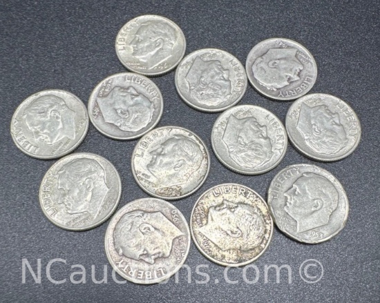 90% Silver Roosevelt Dimes 29 Grams