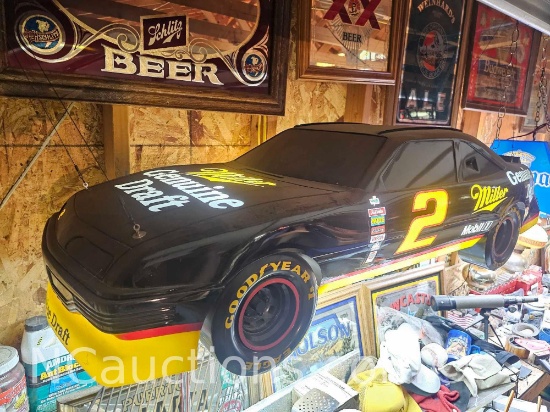 Race Car Miller Genuine Draft Pool Table Bar Light Loc: Garage