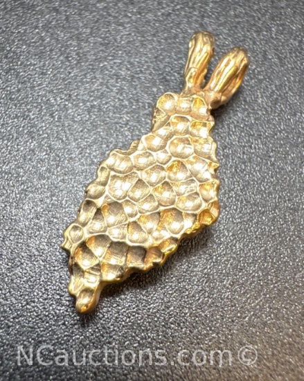 14k Gold Nugget Pendant 2.9 Grams