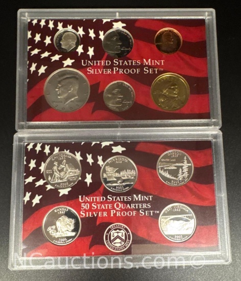 2005 United States Mint Silver Proof Set 21 grams total silver 90%