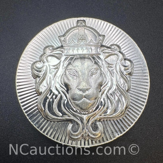 Scottsdale Mint 2 Troy Oz .999 Fine Silver Lion Bullion Coin
