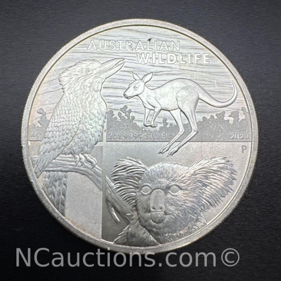 2020-P Australian Wildlife 1 Troy Oz .999 Fine Silver Elizabeth $2 Billion Coin