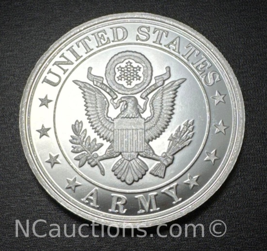 United States Army 1 Troy Oz .999 Fine Silver Bullion Coin