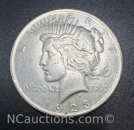 1923 90% Silver Peace Dollar Coin 26 Grams