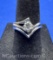 14k White Gold Diamond Engagement Wedding Ring Set 4.4 Grams Size 6.5