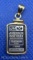 Johnson Matthey 1 Gram Platinum Bar 14kt Gold Pendant 1.8 Grams