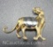 Vintage White And Yellow Gold Lion Pendant 6.8 Grams