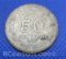 1921 Mexico 50 Centavosa 72% Silver Coin 8 Grams