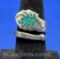Sterling Silver Turquoise Scorpion Ring 3 Grams Size 3
