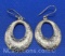 Sterling Silver Engraved Earrings 6 Grams