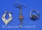 Sterling Silver Jewelry Earrings and Ring 4 Grams