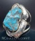Navajo Turquoise Leaf Cuff Bracelet 82 Grams