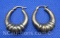 Vintage Sterling Silver Hoop Earrings 3 Grams