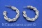 Sterling Silver Chain Hoop Earrings 9 Grams