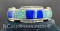 Navajo Sterling Silver Turquoise Inlay Cuff Bracelet 38 Grams