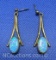 OTT Sterling Silver Opal Dangle Earrings 5 Grams