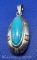 Sterling Silver Turquoise Pendant 6 Grams