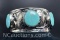 Navajo Turquoise Leaf Cuff Bracelet 60 Grams