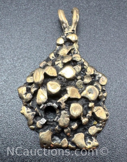 Vintage 14k Gold Nugget Pendant 8.1 Grams