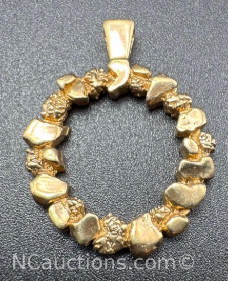 Vintage 14k Gold Nugget Pendant 6.5 Grams