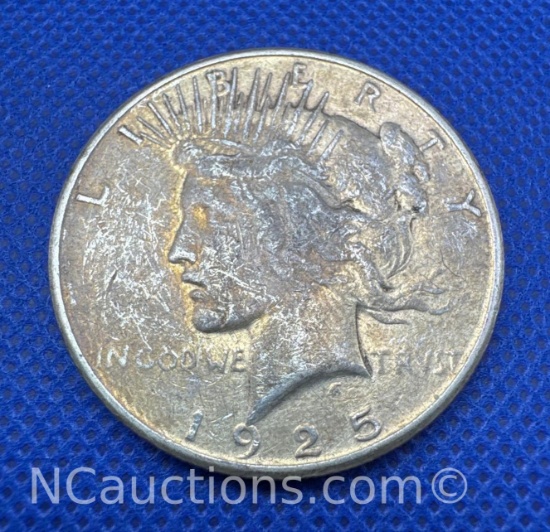 1925-S Silver Peace Dollar 90% Silver Coin 26 Grams