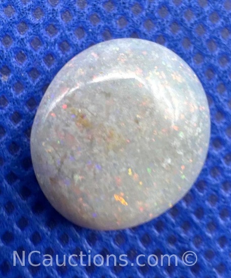 Stunning Oval Cabochon White Opal Gemstone 5Ct