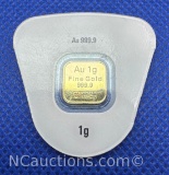 Switzerland 1 Gram 999.9 Fine Gold Bullion Bar