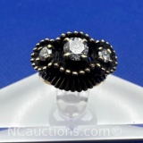 14k Gold Diamond Ring 6.6 Grams Size 3