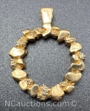 Vintage 14k Gold Nugget Pendant 6.5 Grams