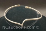 Sterling Silver Wave Cuff Bracelet 9 Grams