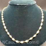Sterling Silver Twist Necklace 11 Grams