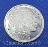 2015 Indian Head 1 Troy Oz .999 Fine Silver Buffalo Bullion Coin