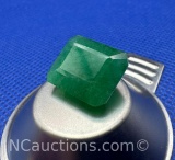 Square Cut Green Emerald Gemstone 9ct