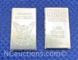 SMI In God We Trust 1.5 Gram .999 Fine Silver Bullion Bars