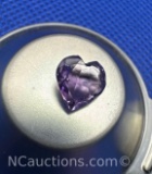 Heart Cut Purple Amethyst Gemstone 2ct