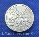 Swiss Of America 1 Troy Oz .999 Fine Silver Bullion Round
