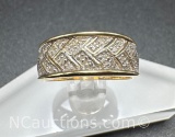 14k Gold Diamond Ring 3.5 Grams Size 6.5