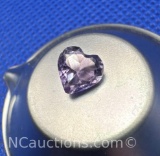 Heart Cut Purple Amethyst Gemstone 1.5ct